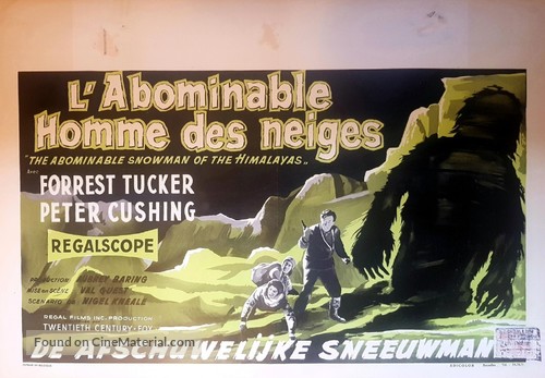 The Abominable Snowman - Belgian Movie Poster