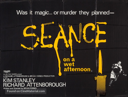 Seance on a Wet Afternoon - British Movie Poster