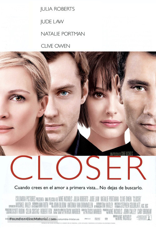 Closer - Spanish Movie Poster