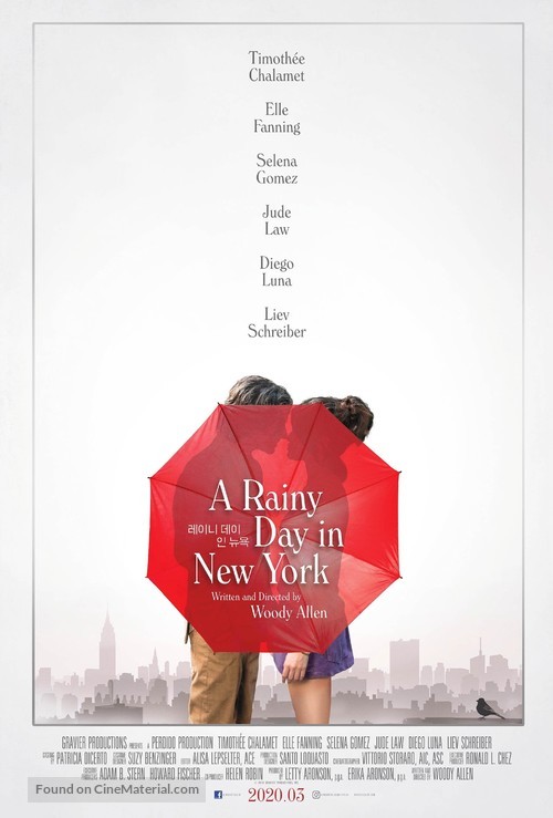 A Rainy Day in New York - South Korean Movie Poster