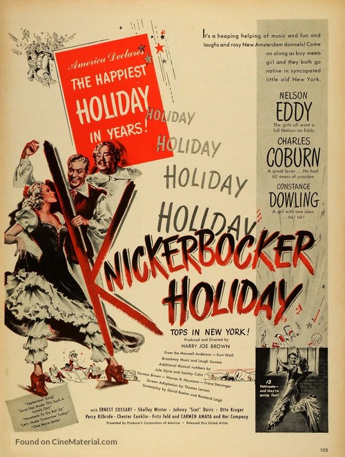 Knickerbocker Holiday - poster