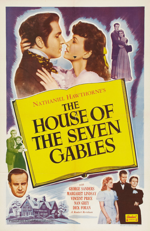 The House of the Seven Gables - Re-release movie poster