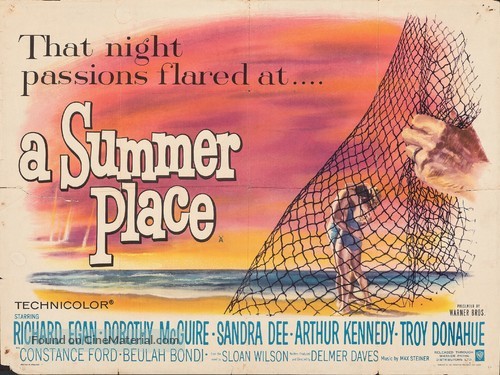 A Summer Place - British Movie Poster