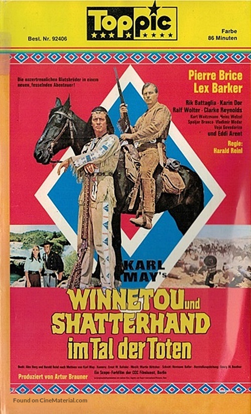 Winnetou und Shatterhand im Tal der Toten - German VHS movie cover