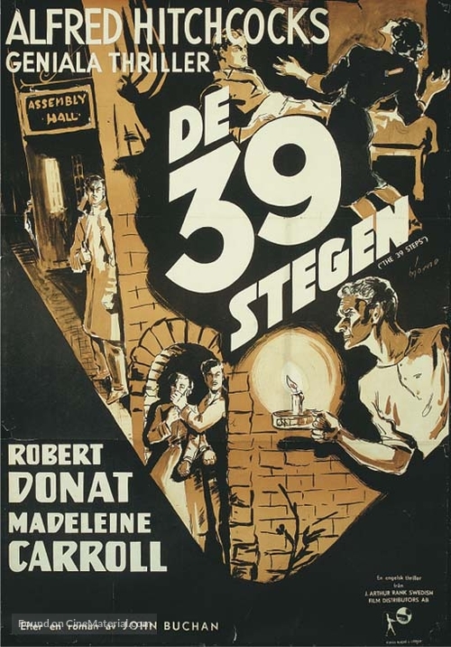 The 39 Steps - Swedish Movie Poster