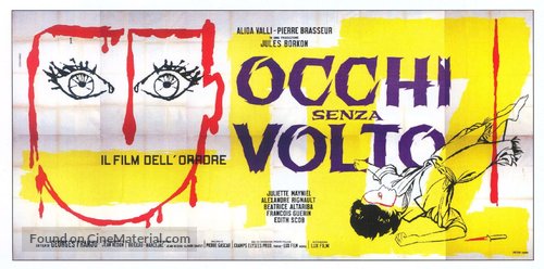 Les yeux sans visage - Italian Movie Poster