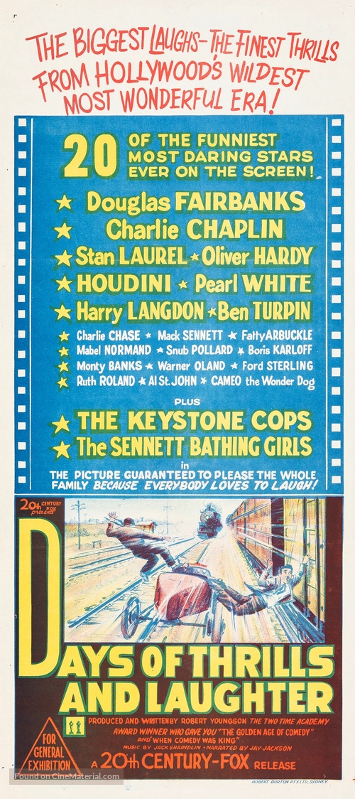 Days of Thrills and Laughter - Australian Movie Poster