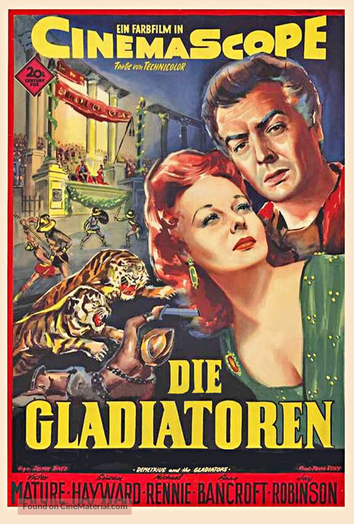 Demetrius and the Gladiators - German Movie Poster