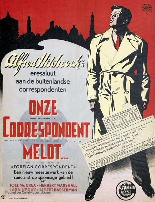 Foreign Correspondent - Dutch Movie Poster