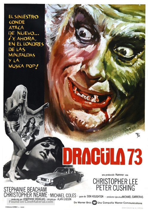 Dracula A.D. 1972 - Spanish Movie Poster