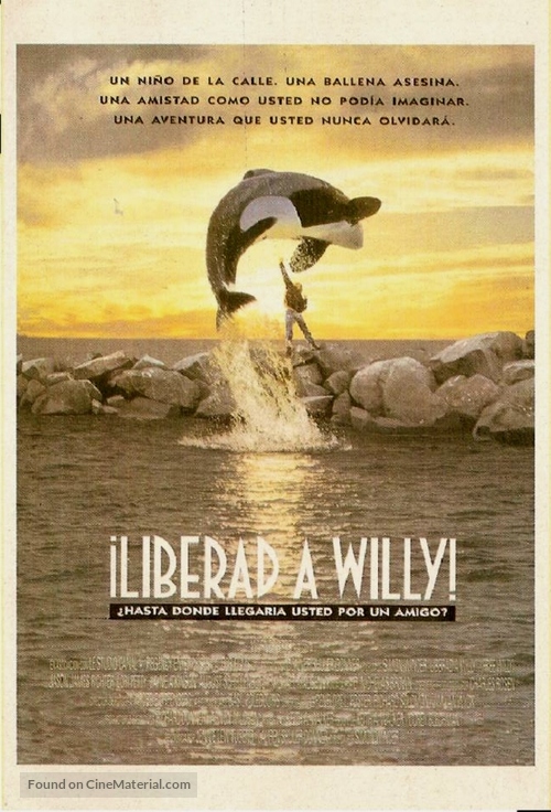 Free Willy - Spanish Movie Poster