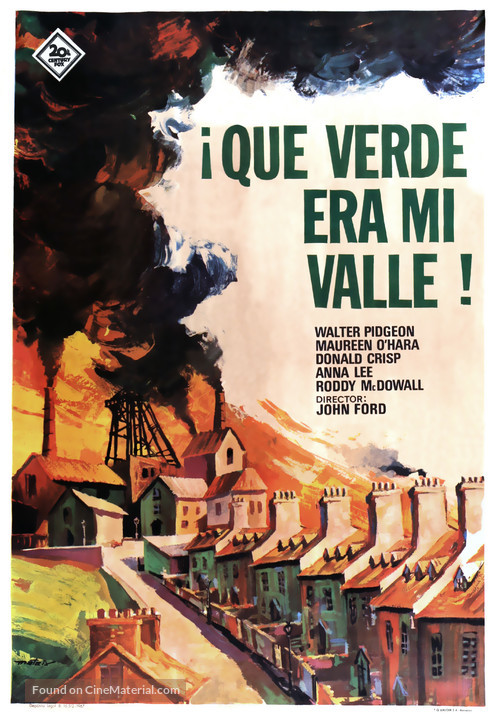 How Green Was My Valley - Spanish Movie Poster