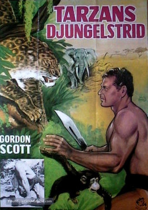Tarzan the Magnificent - Danish Movie Poster