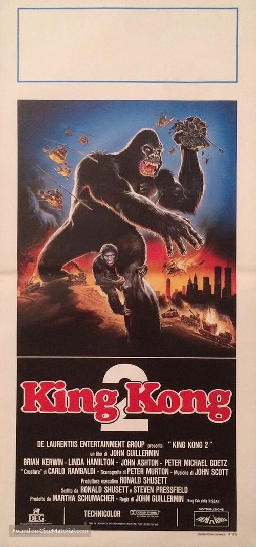 King Kong Lives - Italian Movie Poster