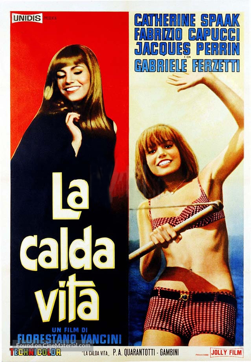 La calda vita - Italian Movie Poster
