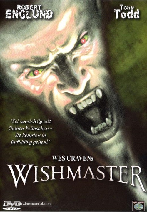 Wishmaster - German DVD movie cover