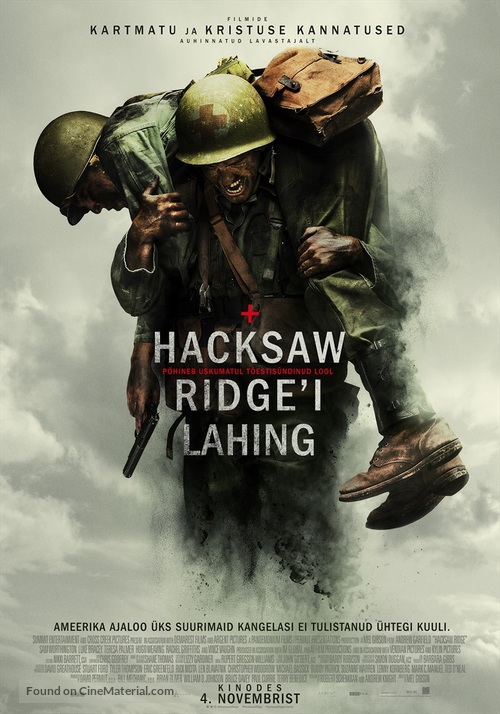 Hacksaw Ridge - Estonian Movie Poster