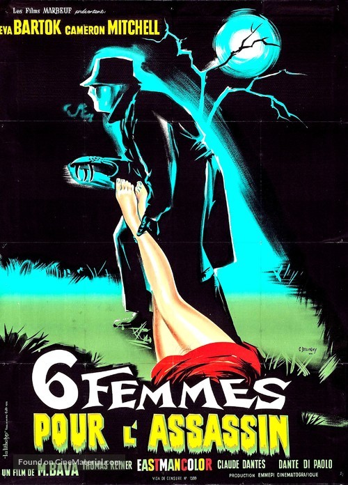 Sei donne per l&#039;assassino - French Movie Poster