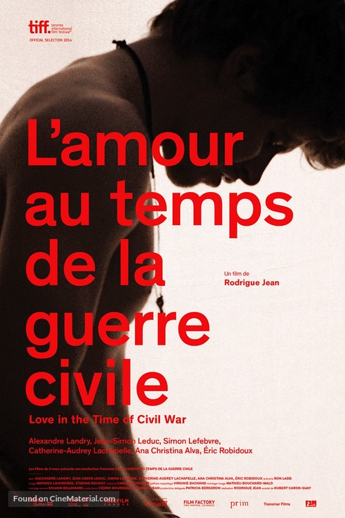 L&#039;amour au temps de la guerre civile - French Movie Poster