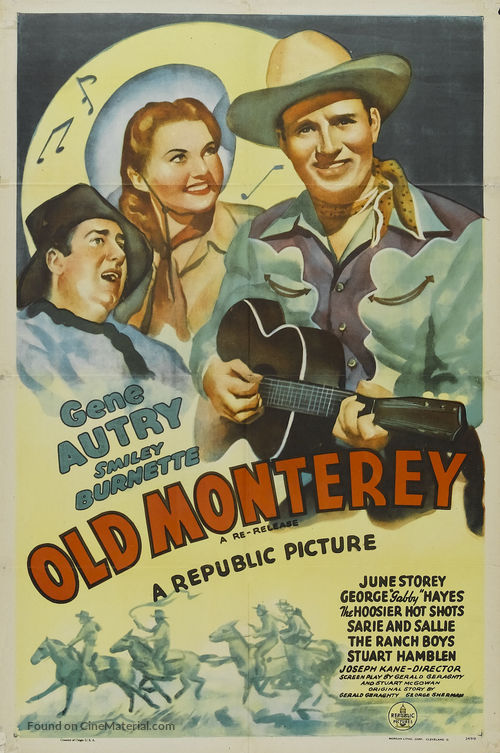 In Old Monterey - Re-release movie poster