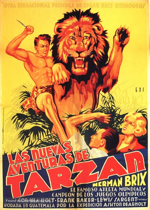 The New Adventures of Tarzan - Spanish Movie Poster