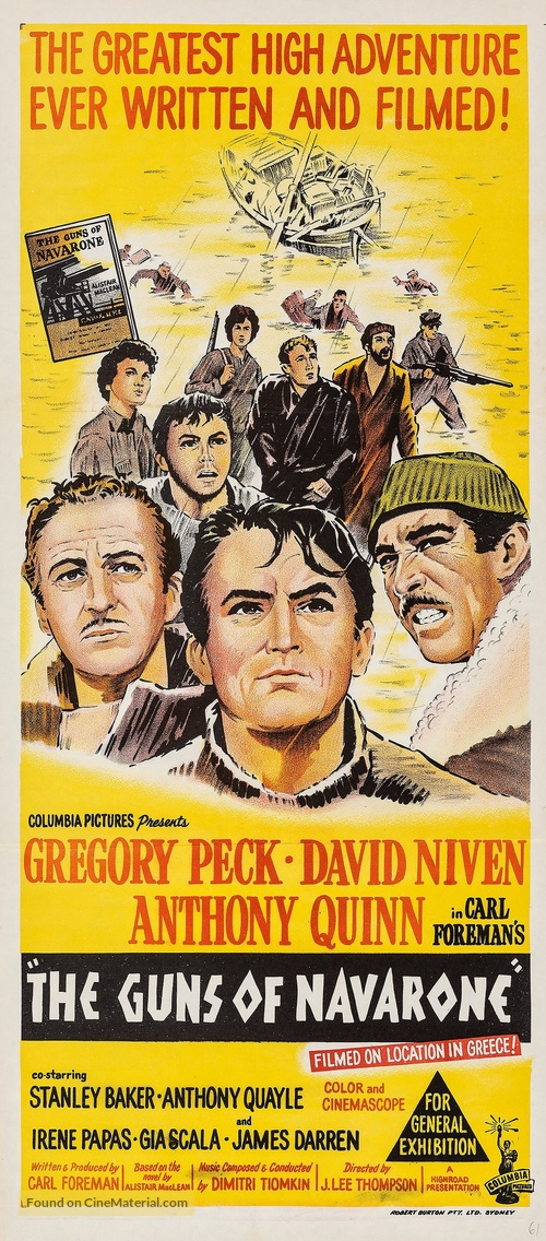 The Guns of Navarone - Australian Movie Poster