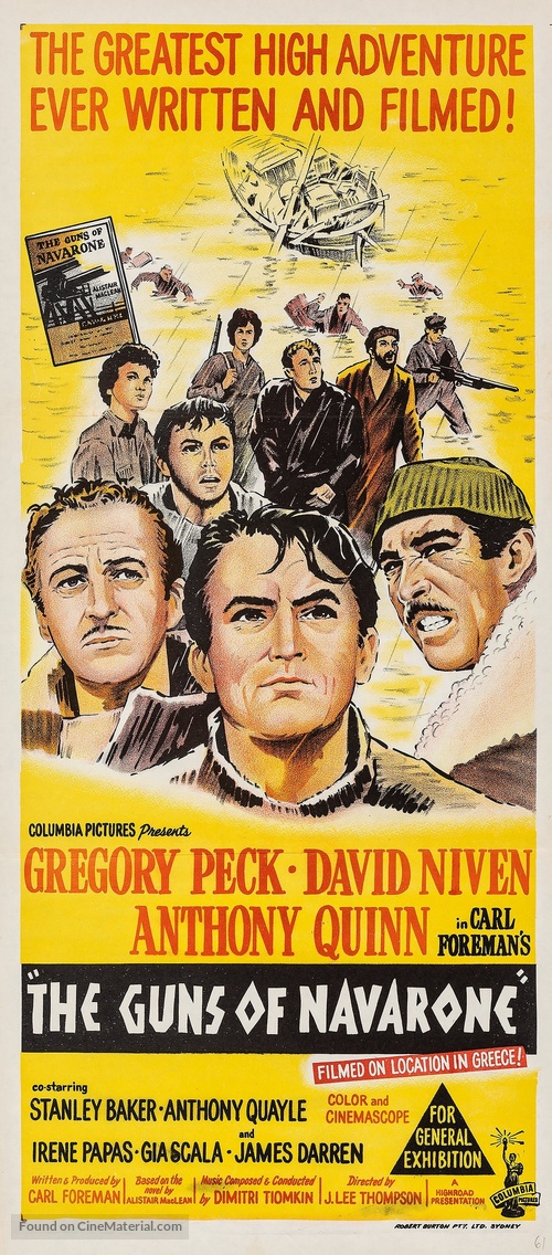 The Guns of Navarone - Australian Movie Poster