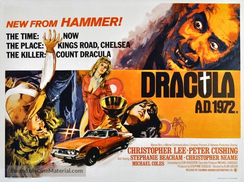 Dracula A.D. 1972 - British Movie Poster