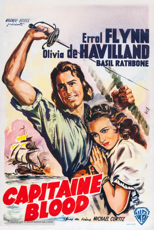Captain Blood - Belgian Movie Poster
