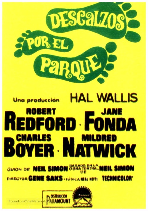 Barefoot in the Park - Spanish Movie Poster