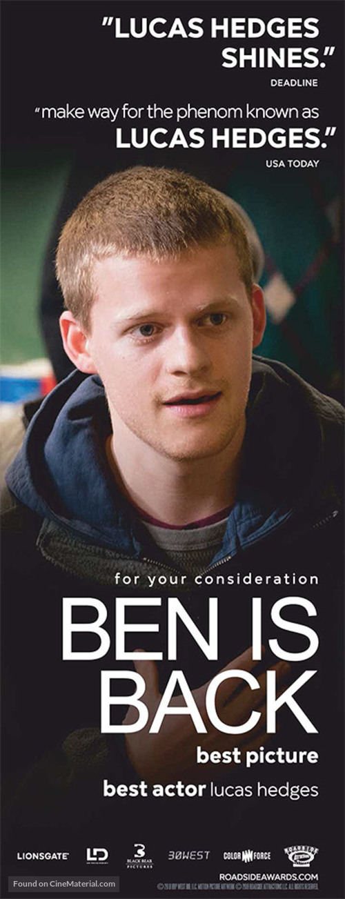 Ben Is Back - For your consideration movie poster