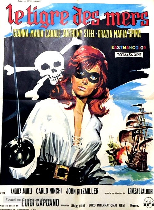 La tigre dei sette mari - French Movie Poster