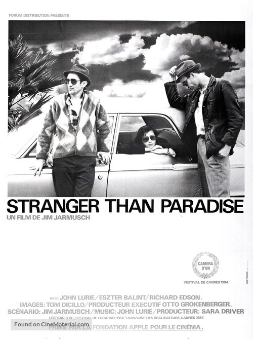 Stranger Than Paradise - French Movie Poster