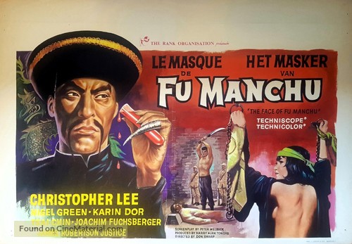 The Face of Fu Manchu - Belgian Movie Poster