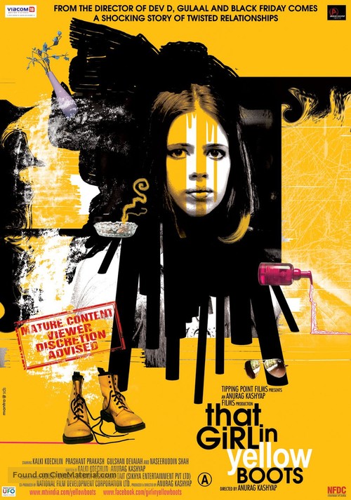 That Girl in Yellow Boots - Indian Movie Poster