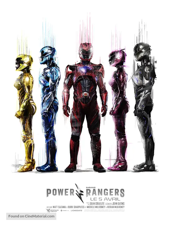 Power Rangers - French Movie Poster