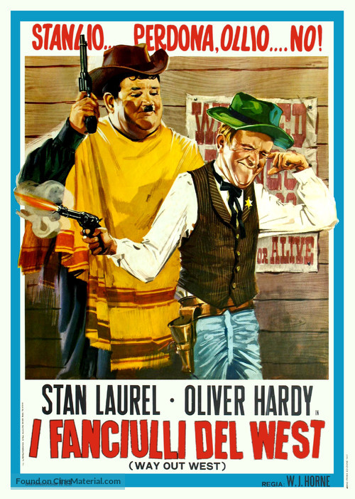 Way Out West - Italian Movie Poster