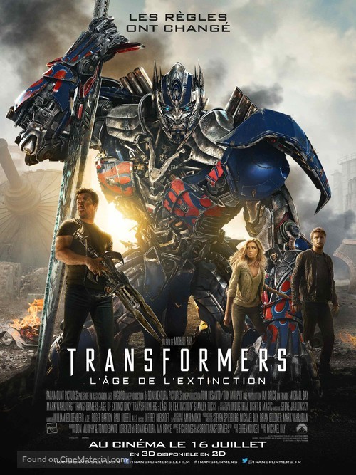 Transformers: Age of Extinction - French Movie Poster