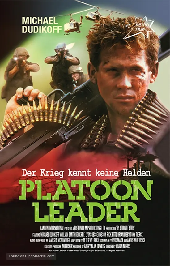 Platoon Leader (1988) German dvd movie cover Platoon Leader (1988) German dvd movie cover