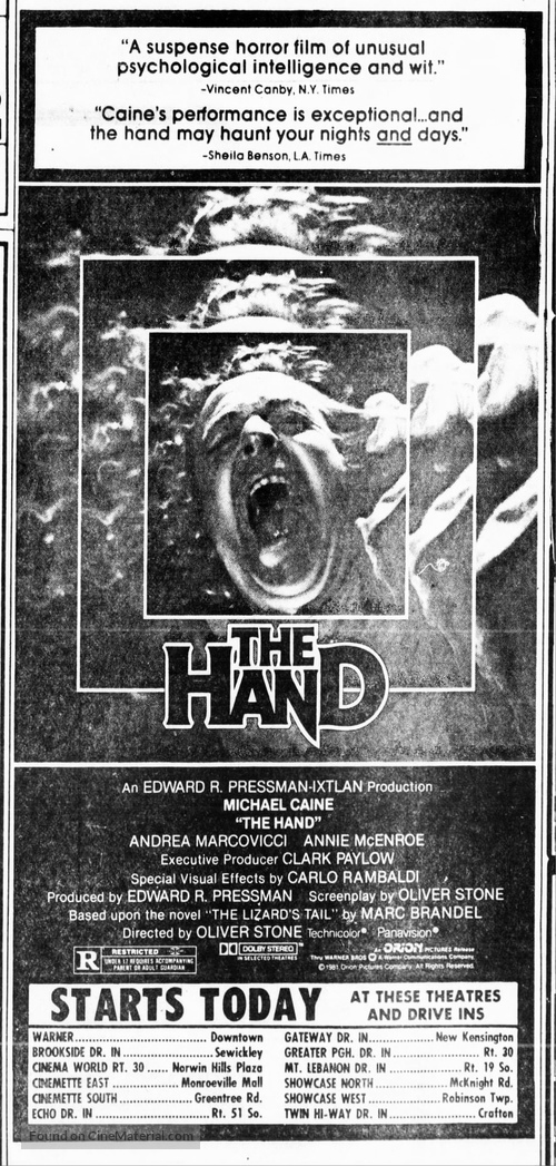 The Hand - poster