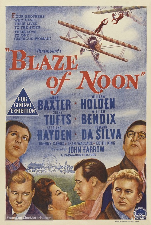 Blaze of Noon - Australian Movie Poster