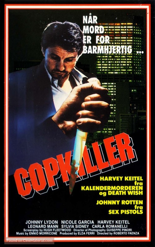 Copkiller (l&#039;assassino dei poliziotti) - Norwegian VHS movie cover