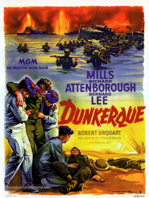 Dunkirk 1958 French movie poster