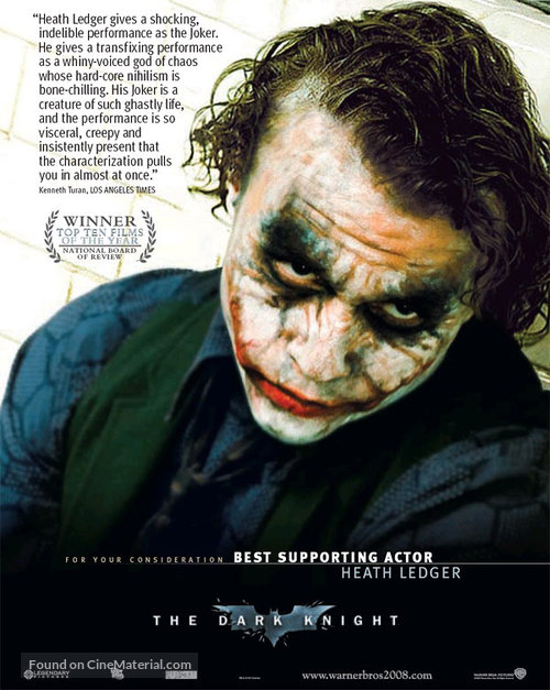 The Dark Knight - For your consideration movie poster