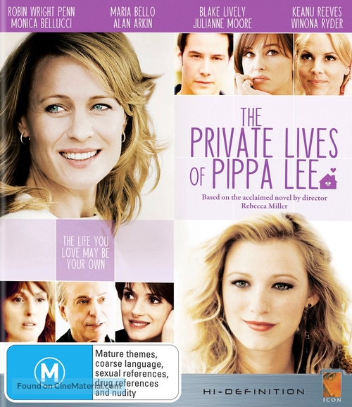 The Private Lives of Pippa Lee - Australian Blu-Ray movie cover