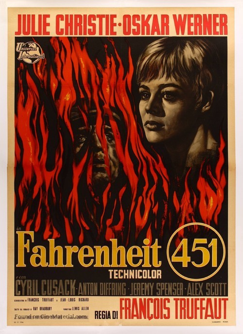 Fahrenheit 451 - Italian Movie Poster