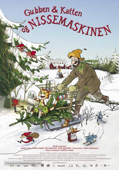Pettson och Findus 3: Tomtemaskinen - Norwegian Movie Poster