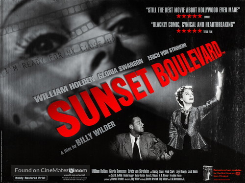 Sunset Blvd. - British Re-release movie poster