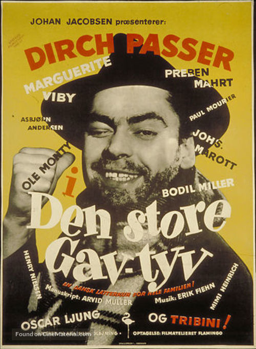 Den store gavtyv - Danish Movie Poster