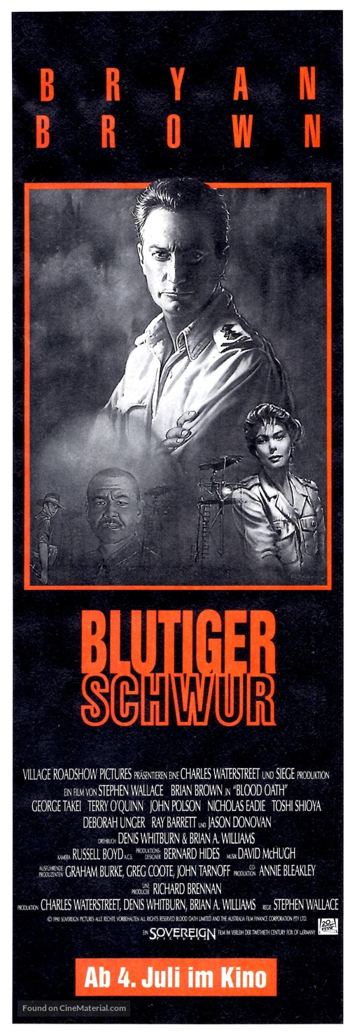 Blood Oath - German Movie Poster